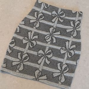 Super stretchy sparkly bows metallic Mini Skirt 🍎